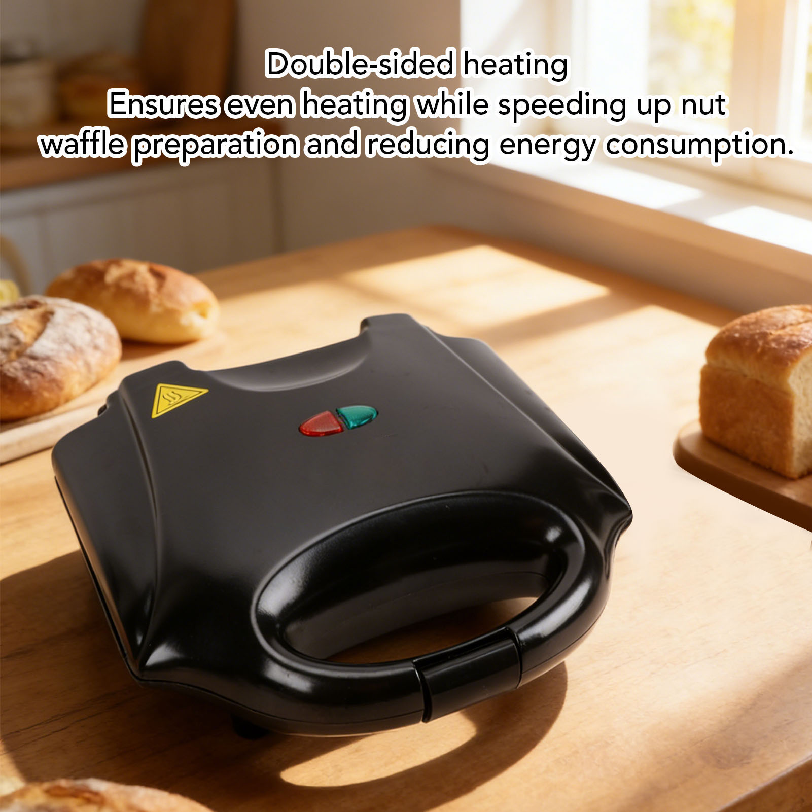 Walnut  Maker 750W 12 Capacity - Mini Waffle Maker Machine recension och pris