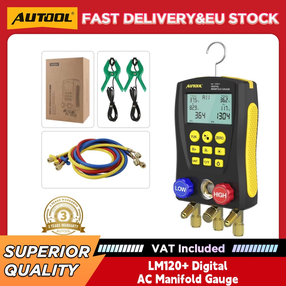 AUTOOL LM120+ Digital AC Manif - Air Conditioners recension och pris