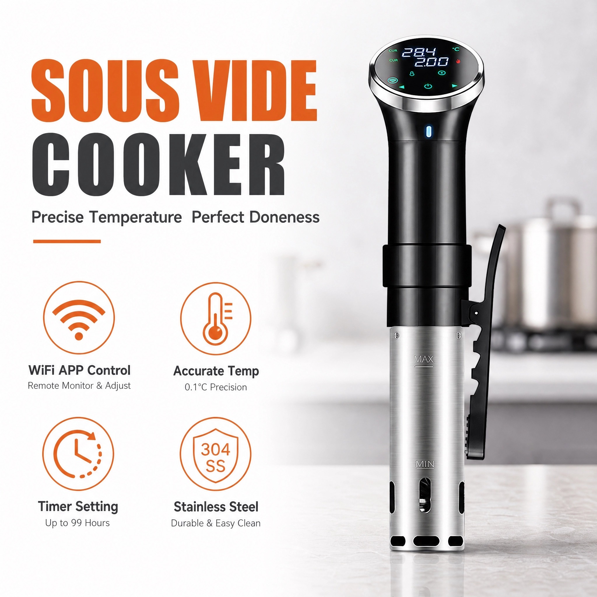 Sous Vide Cooker WiFi Digital  - Digital Sous Vide Precision Cooker recension och pris